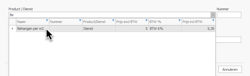 product-of-dienst-selecteren-factuurregel